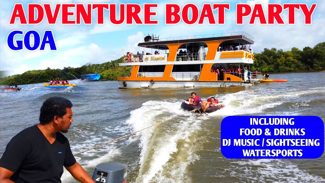 Adventure Party Boat With Watersports In Goa At Backwaters